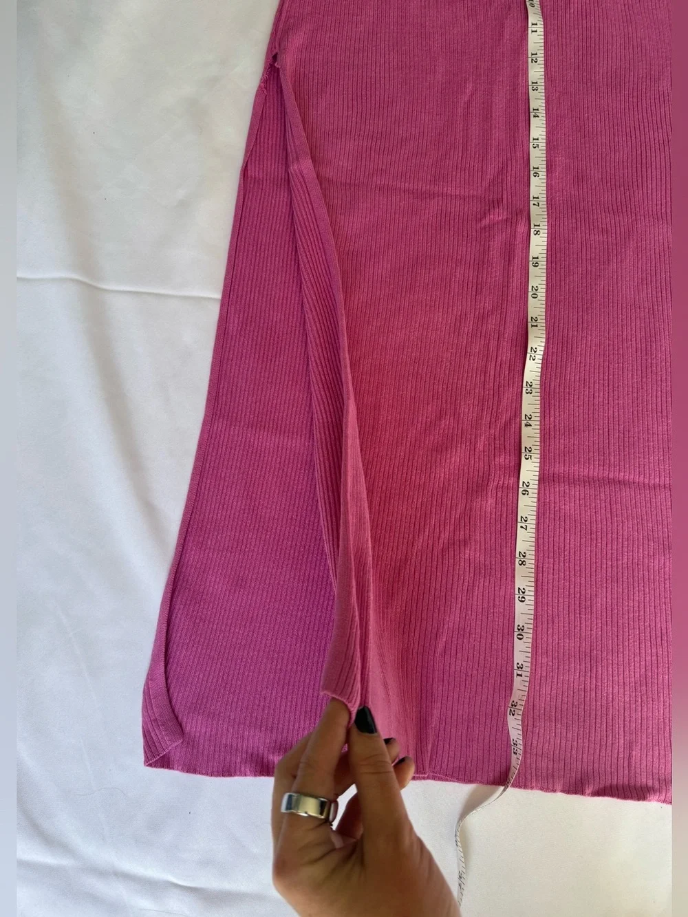Free People x Revolve Pink Skyline Ribbed Midi Skirt Size XS